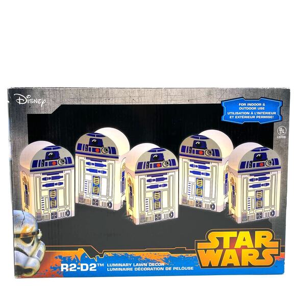NEW STAR WARS R2D2 LUMINARY LAWN DECOR LIGHTS KURT ADLER 6FT LONG LIGHTED - Picture 1 of 11